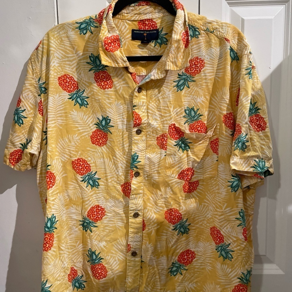 Margaritaville Yellow Pineapple Print Shirt